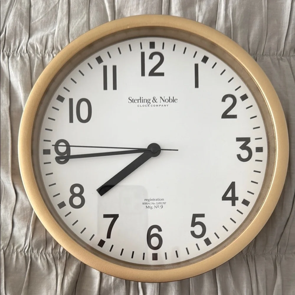 Gold Wall Clock